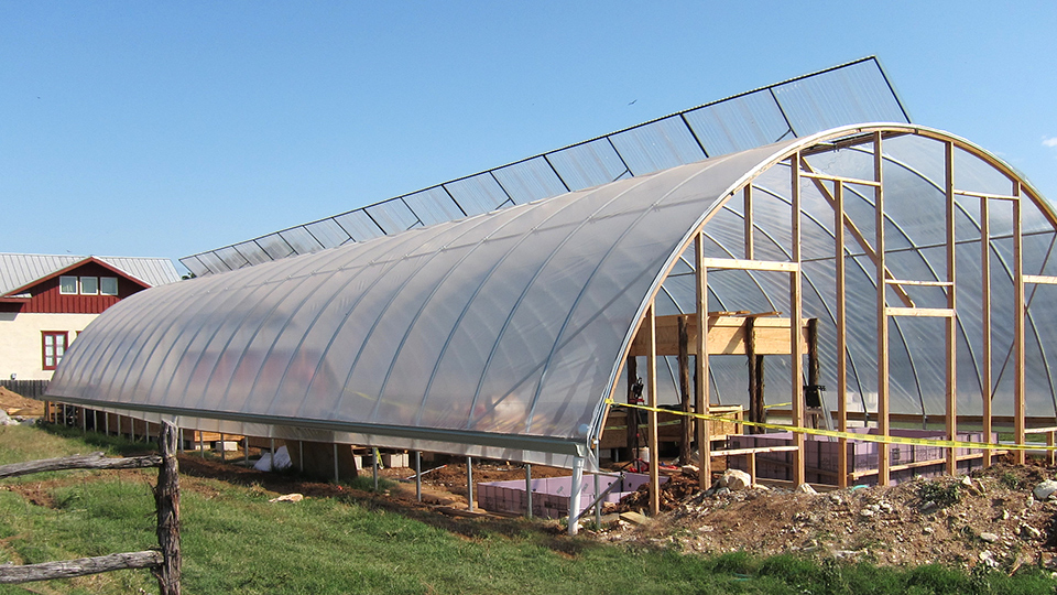 Aquaponics Greenhouse Under Construction