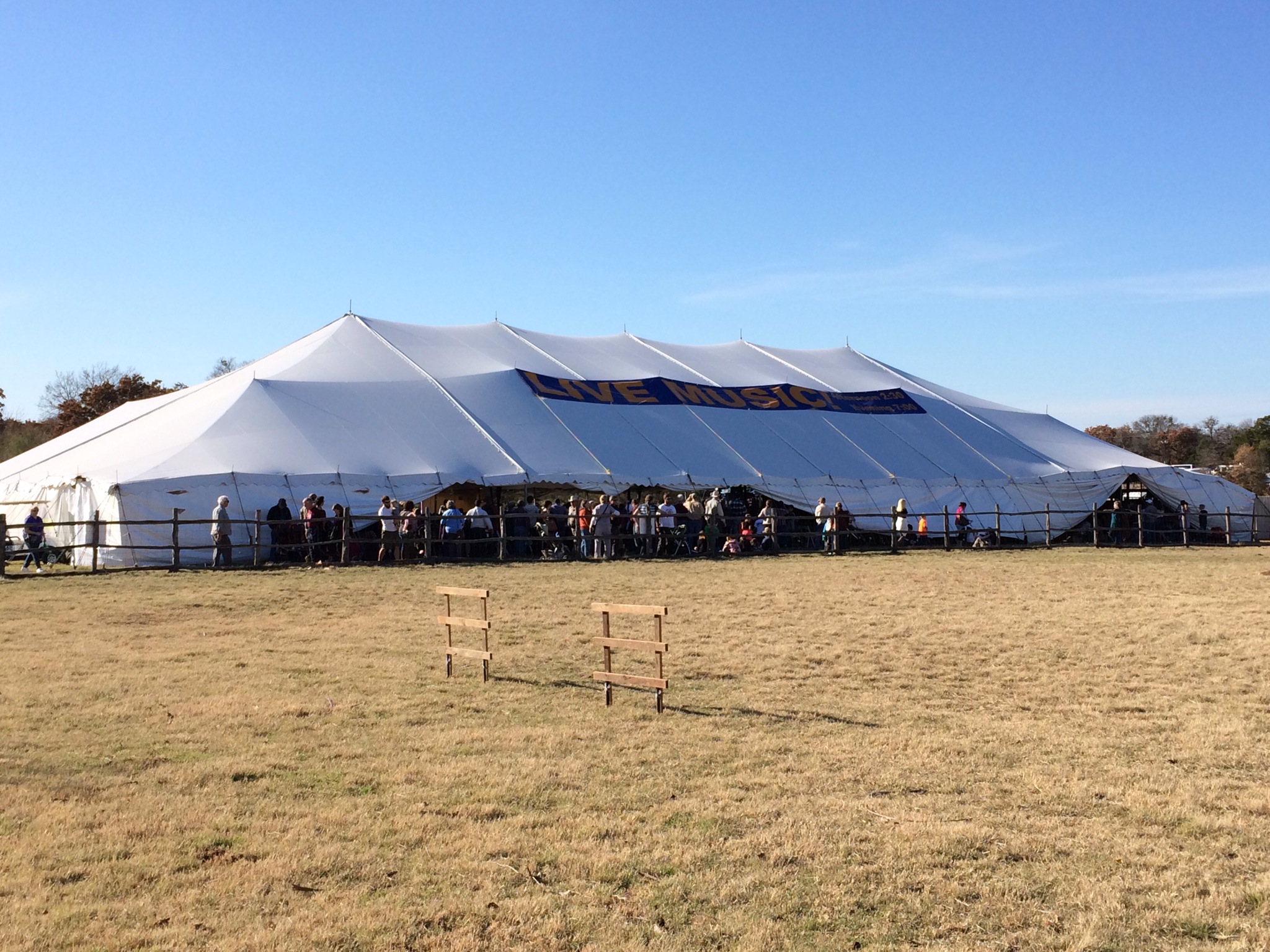 Getting Ready for Afternoon Music in the Tent