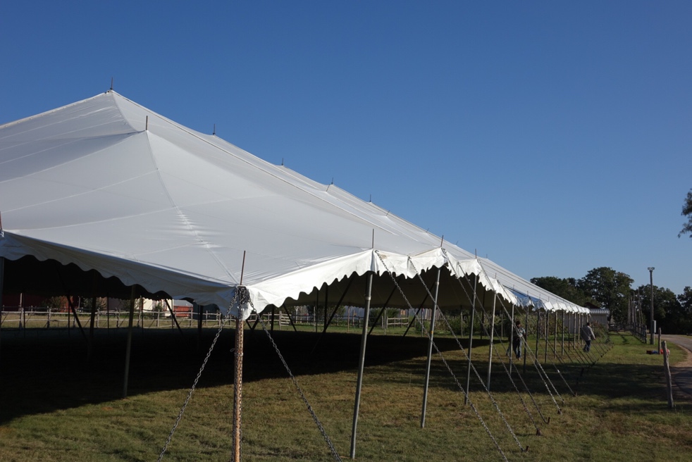 The music tent is 80' wide by 160' long